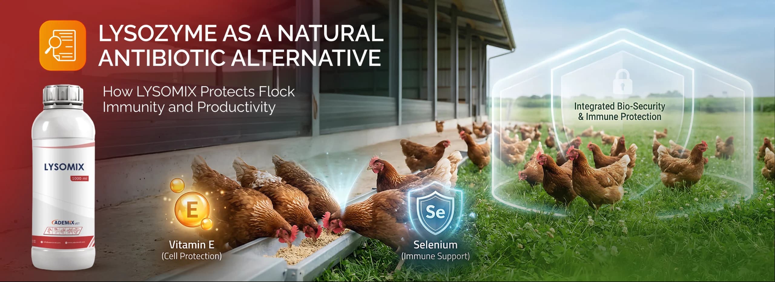 Lysozyme as a Natural Antibiotic Alternative: How LYSOMIX Protects Flock Immunity and Productivity